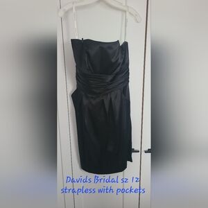 Strapless little black dress (with pockets!!)